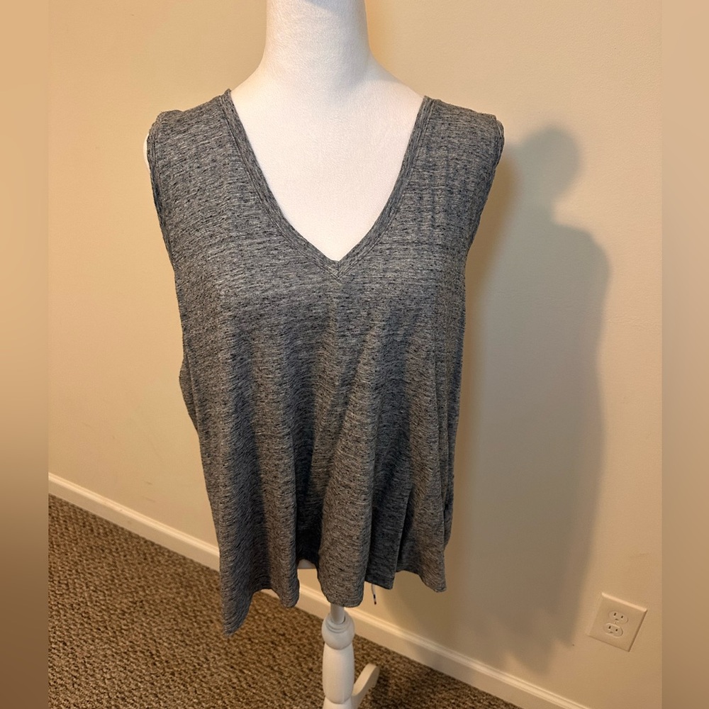 Madewell Heather Gray V-Neck Tank Top Size XXL
